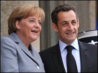 Ніколя Саркозі та Ангела Меркель