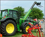 A brand new shiny tractor