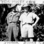 Peter John Henry Hughes and Reg Stone serving at RAF Station Commila Bengal 1944. The Photograph was taken when Reg met his old pal on a trip to Imphal on the Burma Border.