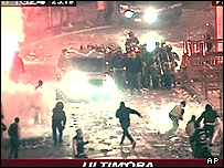 خشونت در فوتبال ايتاليا - تصوير تلويزيونی