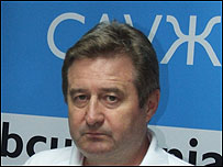 Йосип Вінський в студії Української служби Бі-Бі-Сі в 2007 році