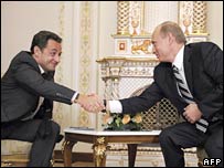 Nikola Sarkozy-Vladimir Putin