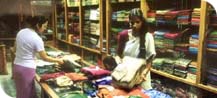Shopping for saris