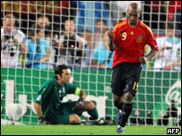 Spain score a penalty