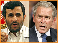 Preşedintele Bush este un critic declarat al liderului iranian