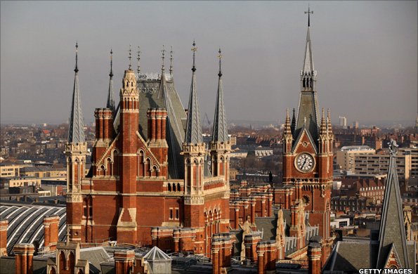 A general view of the St Pancras Renaissance Hotel
