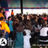 Crowds dancing away in the Mix Tent