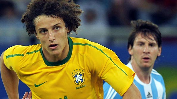 Luiz in action for Brazil
