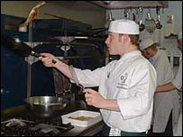 Making pancakes at Weston Park