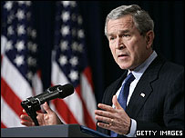 O presidente George W. Bush