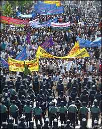 بنگلہ دیش میں مظاہرہ