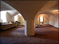 The renovated cellar area