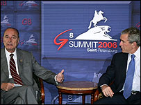 صدر بش اور صدر شیراک