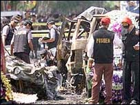 विस्फोट के बाद का दृश्य