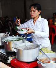 Một hàng ăn ở Phnom Penh