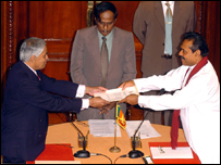 Rajapaksa assuming office as new President