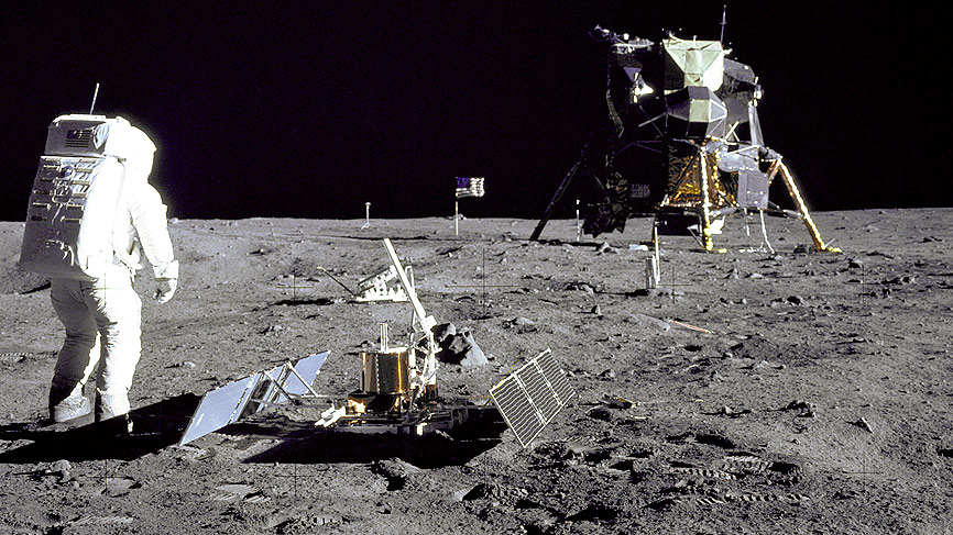 Buzz Aldrin Looks Back at Tranquility Base