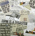Newspaper headlines