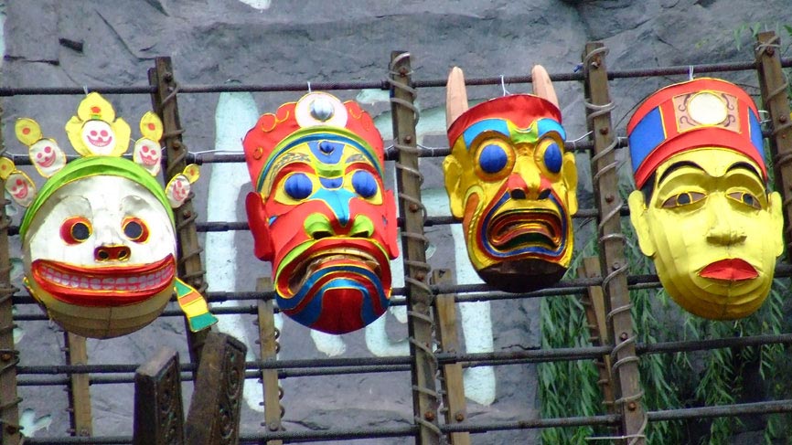 Colourful masks - Chongqing.