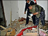 Escritório destruído em Rafah