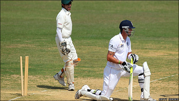 Kevin Pietersen's dismissal on Tuesday
