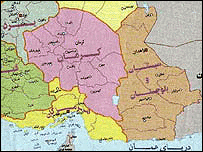 نقشه استان سيستان و بلوچستان