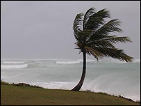Área atingida pelo furacão Ivan