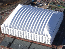 O ginásio de basquete (Foto: Olympic Delivery Authority / London 2012)
