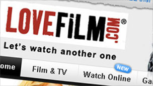 Screengrab of Lovefilm website