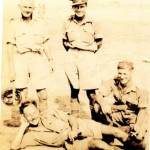 North Africa Libya Desert Bert Lawrence top left Gussy centre Ernie Hill Right George (Me Jim) Marchant (I was feeling tired !