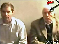 کيمبر و يکی ديگر از گروگانها در شبکه الجزيره