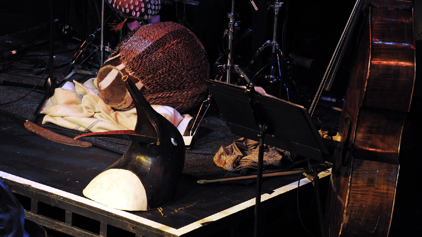 Penguin Cafe live at the Old Fruitmarket. Photo by Louis Decarlo.