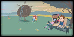 The Air Splaoid gang try their hand at willow weaving