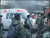 Bomba explodiu em área movimentada