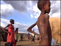 Imagens da fome na Etiópia