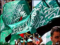 تظاهرات هواداران حماس در رام الله