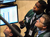 Operadores na Bolsa de Nova York
