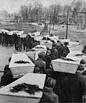 Funeral procession of Auschwitz dead