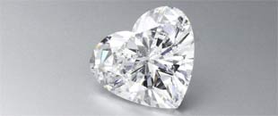 A heart-shaped diamond