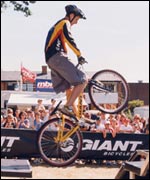 Bike stunts at the Town and Country Festival 