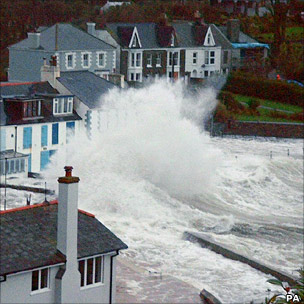 Severe coastal spray