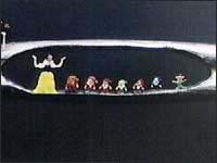 Microscopic Snow White figures