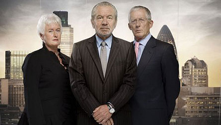 The Apprentice: (L-R) Margaret, Sir Alan and Nick