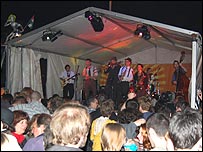 The Zen Hussies on the Earth Fair stage