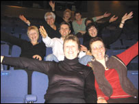 The Herceptin ladies sat in the stalls waving