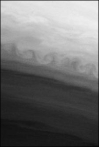Turbulência na atmosfera de Saturno