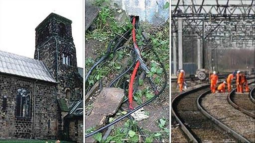 偷盗电缆导致交通中断