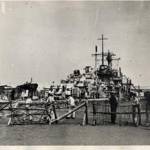 GERMAN CRUISER NURENBURG IN COPENHAGEN 1945 GERMAN CRUISER NURENBURG IN COPENHAGEN 1945