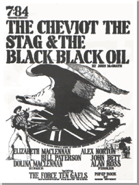 Programme from the show 'The Cheviot, the Stag and the Black Black Oil.