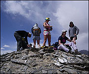 Training walk at the acclimitisation camp